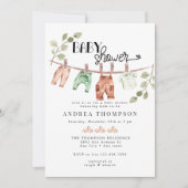 Babykleidung | Boho BoyBaby-Dusche Einladung (Vorderseite)