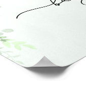 Babykleidung Boho Eucalyptus Babydusche Begrüßung Poster (Ecke)