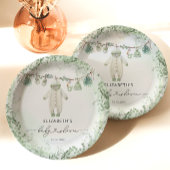 Babykleidung Boho Eucalyptus Babydusche Pappteller