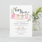 Babykleidung | Boho Girl Baby Shower Einladung (Stehend Vorderseite)