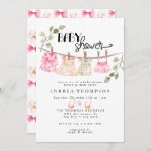 Babykleidung | Boho Girl Baby Shower Einladung (Vorne/Hinten)