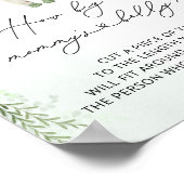 Babykleidung Boho Neutral wie groß ist Mama's Bauc Poster (Ecke)