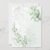 Babykleidung Boho Sage Green Baby Dusche Einladung (Rückseite)