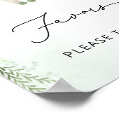 Babykleidung Boho Sage Green Baby Dusche Favoriten Poster (Ecke)