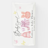 Babykleidung | Die Babydusche für Mädchen Banner (Vertikal)