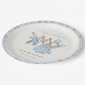 Babykleidung Essential Baby Dusche für niedliche B Pappteller (Schrägansicht)