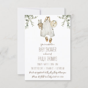 Babykleidung Geschlecht neutrale Babydusche Einladung