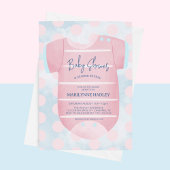 Babykleidung Geschlecht zeigt Babydusche Einladung