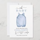 Babykleidung Kinderdusche einladen, Babydusche Einladung (Vorderseite)