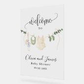 Babykleidung Kinderdusche Einladung, Minimalistisc Acrylschild (Winkel)