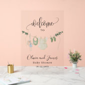 Babykleidung Kinderdusche Einladung, Minimalistisc Acrylschild (Hochzeit)