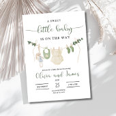 Babykleidung Kinderdusche Einladung, Minimalistisc Einladung