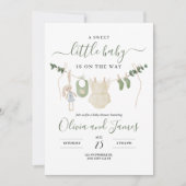 Babykleidung Kinderdusche Einladung, Minimalistisc Einladung (Vorderseite)