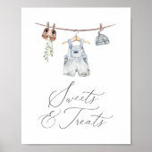 Babykleidung Kinderdusche Süßigkeiten und Leckerei Poster (Vorne)