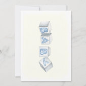 Babykleidung Kinderzimmer Babydusche Einladung (Rückseite)