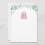 Babykleidung Kleidung Boho Girl Babydusche Einladung (Rückseite)