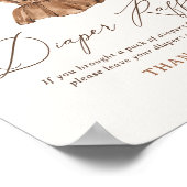 Babykleidung Mädchen Babydusche Windeln Raffle Sch Poster (Ecke)