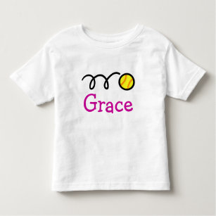 Babykleidung mit individuelle Name und Softball Kleinkind T-shirt
