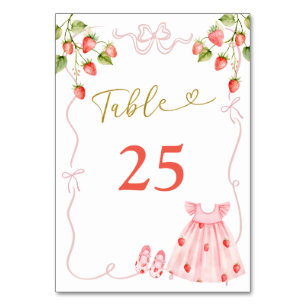 Babykleidung mit rosa Schleife Babyparty-Tischnumm Tischnummer