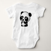 Babykleidung. Panda. Baby Strampler (Rückseite)