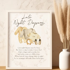 Babykleidung Spätspätspülung Windeln Babydusche Poster