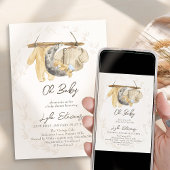 Babykleidung und Teddybärendusche Einladung