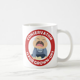 Babykonservativerwachsener des Liberaldemokraten Kaffeetasse