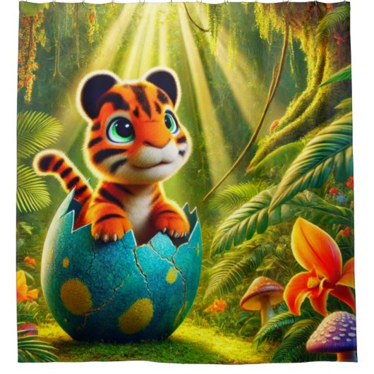 Babykreatur Duschvorhang (Vorderseite)