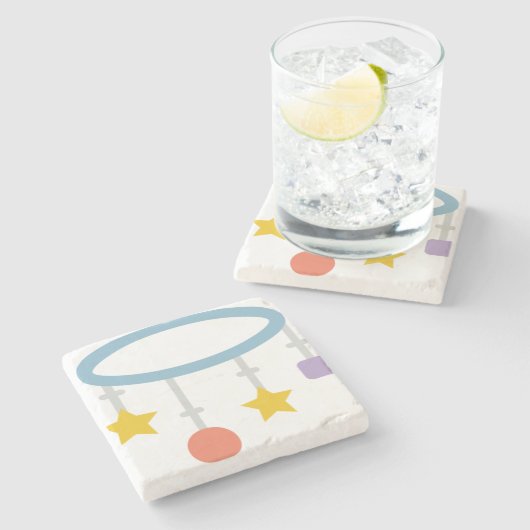 Babykreismobil Steinuntersetzer (Seitenansicht)