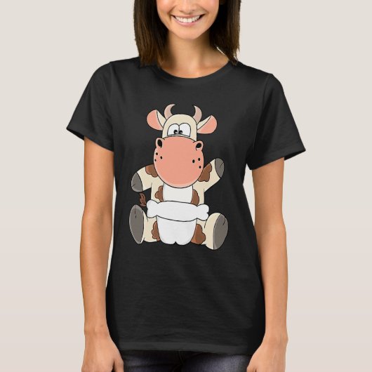 Babykuh Kalb Mit Windeln T-Shirt (Vorderseite)
