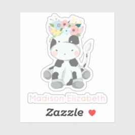 Babykuh mit Individuelle Name aus geborenem Kinder Aufkleber