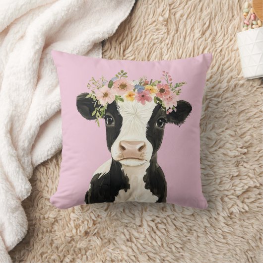 Babykuh mit Krautrosa Kissen (Decke)