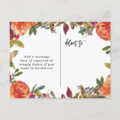 Babykürbis fallen Foto Postkarte (Rückseite)