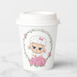 Babylamm und Rose Papier-Cups Pappbecher