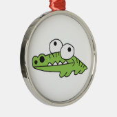 Babyligator Ornament Aus Metall (Rechts)