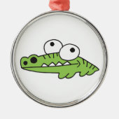 Babyligator Ornament Aus Metall (Vorne)