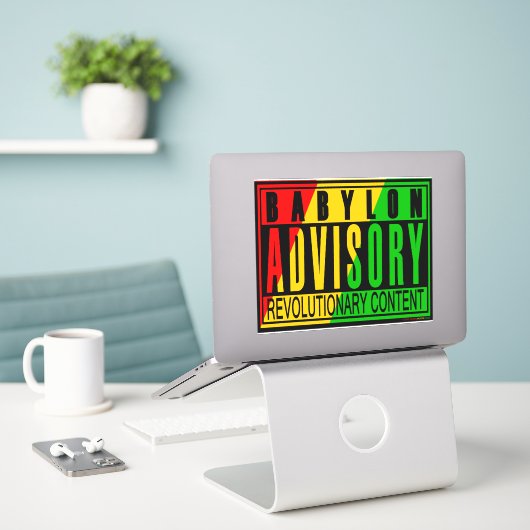 Babylon Advisory Revolutionary RASTA REGGAE Aufkleber (Laptop auf Schreibtisch)