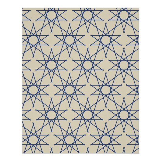 Babylon Lapis Geometrisches Muster Poster (Vorderseite)