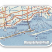 Babylon NY Classic Map Aufkleber (Vorderseite)