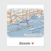 Babylon NY Classic Map Aufkleber (Blatt)