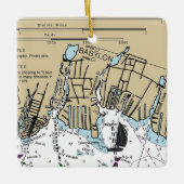 Babylon NY Nautical Chart Keramikornament (Vorderseite)