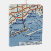 Babylon NY Vintag Map Keramikornament (Rechts)