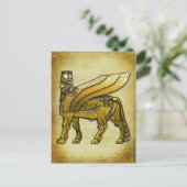 Babylonian Winged Bull Lamassu Postkarte (Stehend Vorderseite)