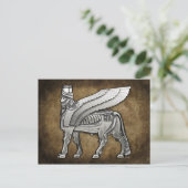 Babylonian Winged Bull Lamassu Postkarte (Stehend Vorderseite)