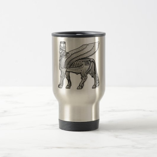 Babylonian Winged Bull Lamassu Reisebecher (Mittel)