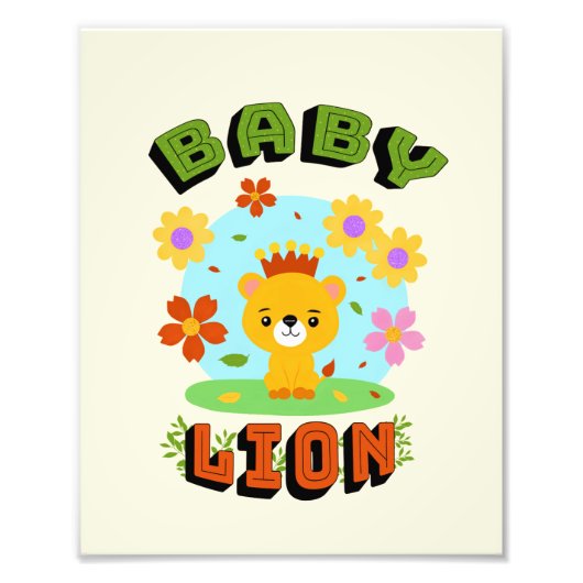 Babylöwe Fotodruck (Vorne)