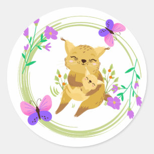 Babylynx/Wildkatticker Runder Aufkleber