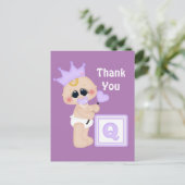 Babymädchen danke Postkarte (Stehend Vorderseite)
