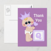 Babymädchen danke Postkarte (Vorne/Hinten)