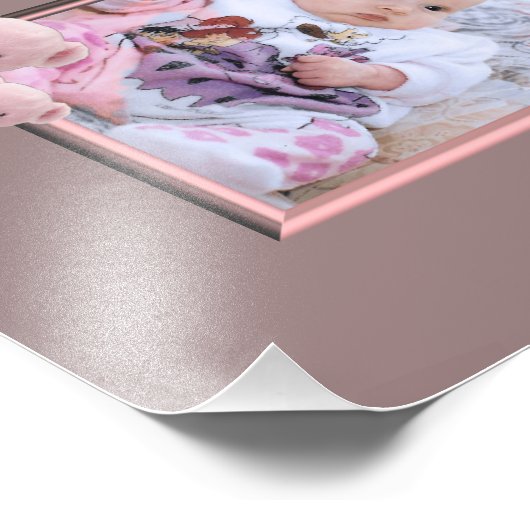 Babymädchen-Foto Fotodruck (Ecke)